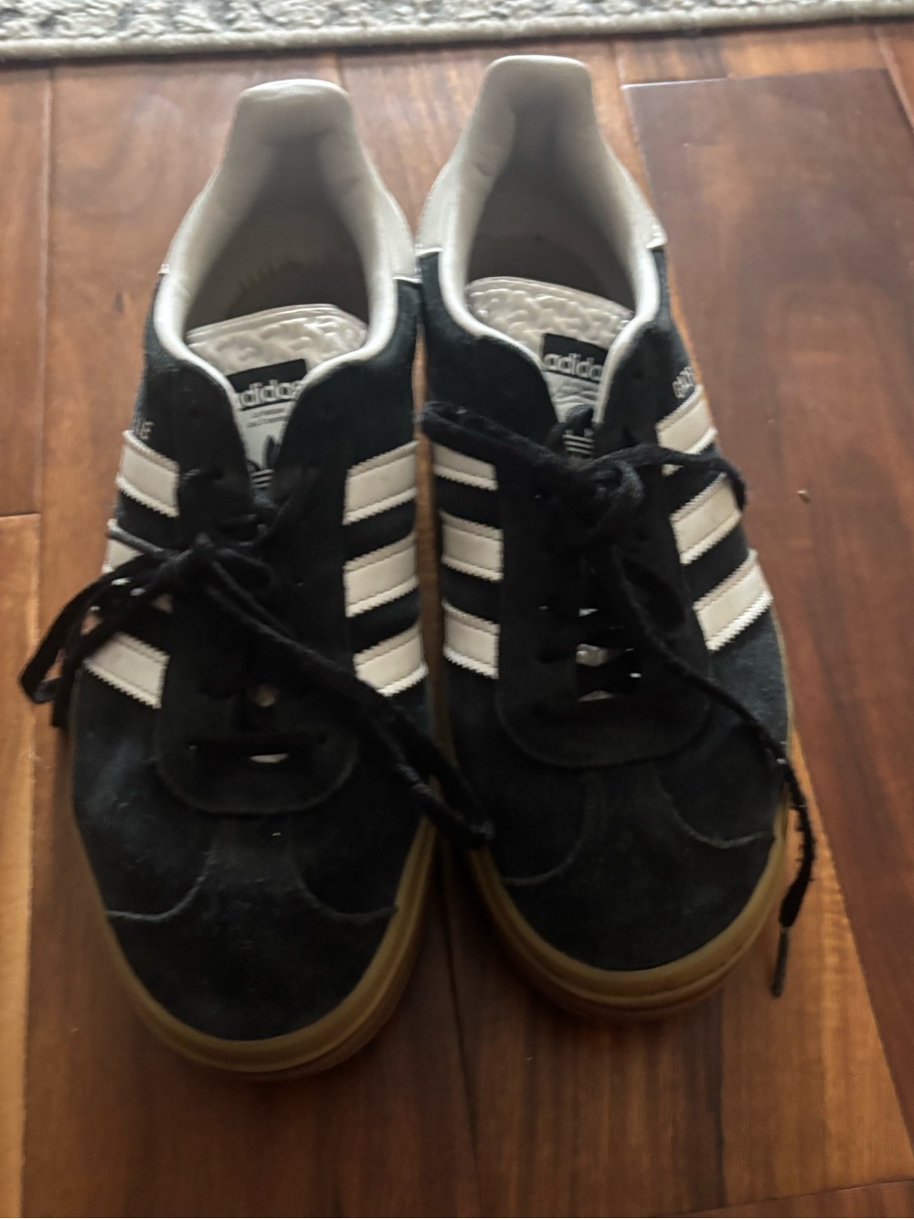 Adidas Gazelle Bold Black White Platform Sneakers Women’s 8.5